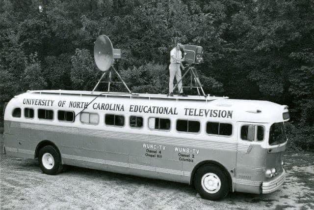 WUNC-TV mobile studio truck from 1955